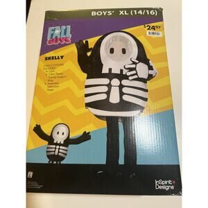 Fall Guys Skelly Skeleton Tunic Boys Halloween Costume Size Extra Large (14/16)